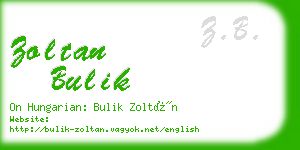 zoltan bulik business card